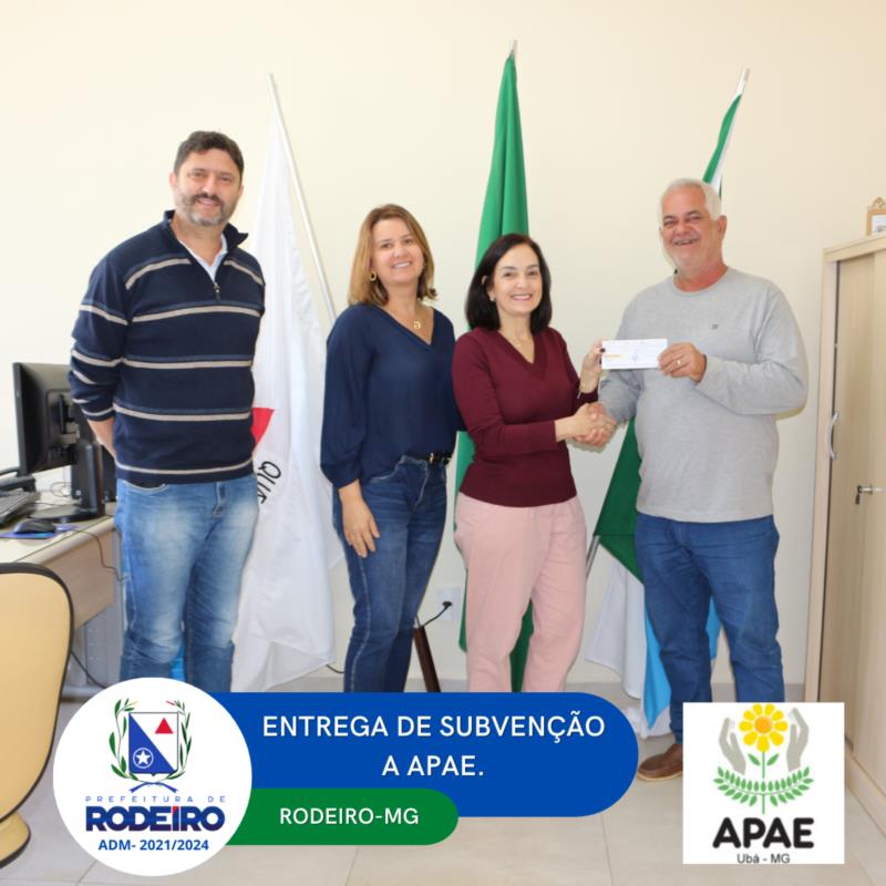 ENTREGA DE SUBVENÇÃO A APAE-UBÁ