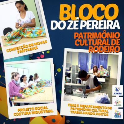 CONFECÇÃO DE NOVAS FANTASIAS PARA O BLOCO DO ZÉ PEREIRA