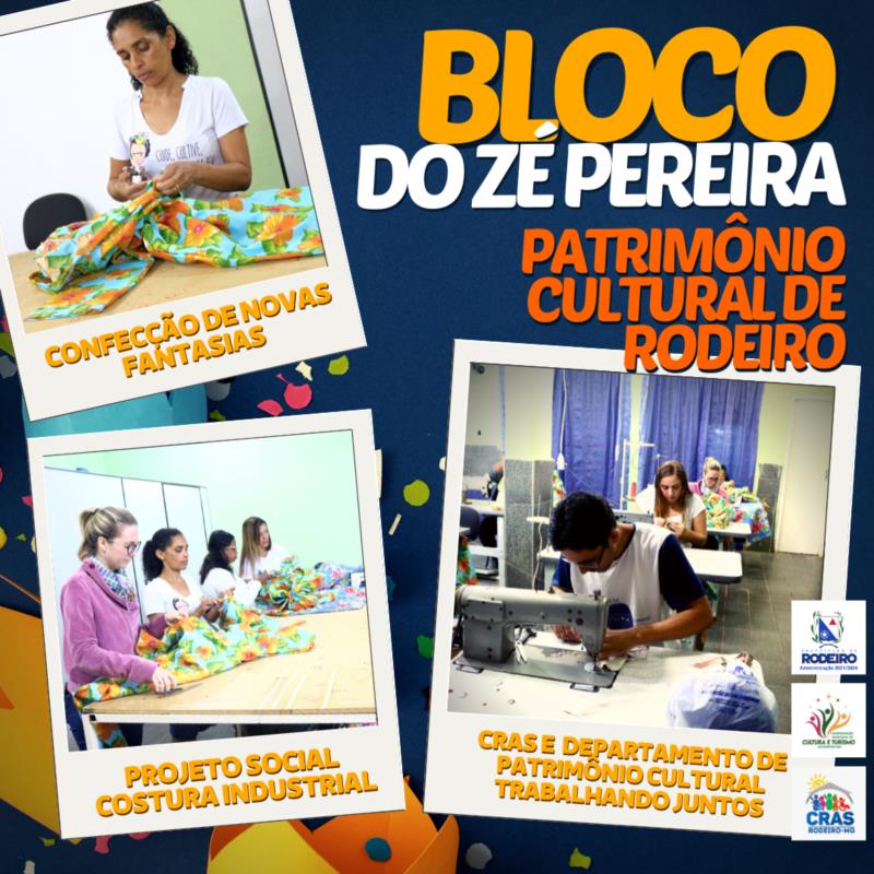 CONFECÇÃO DE NOVAS FANTASIAS PARA O BLOCO DO ZÉ PEREIRA
