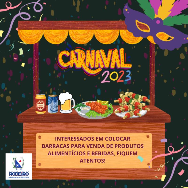 INTERRESSADOS EM COLOCAR BARRACAS NO CARNAVAL