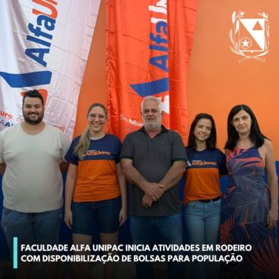 Faculdade Alfa UNIPAC inicia atividades em Rodeiro com disponibilização de bolsas para população