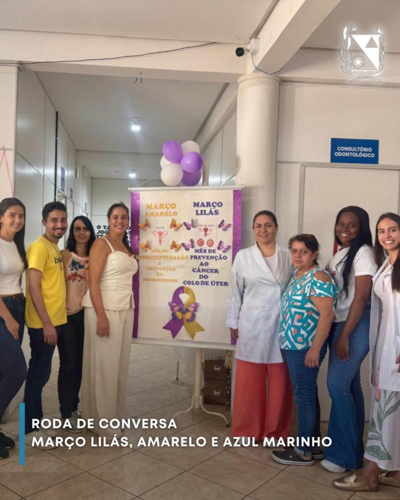 RODA DE CONVERSA – MARÇO LILÁS, AMARELO E AZUL MARINHO