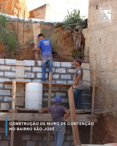 Construção de Muro de Contenção no Bairro São José