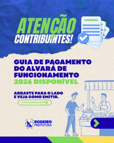 ATENÇÃO, CONTRIBUINTES!