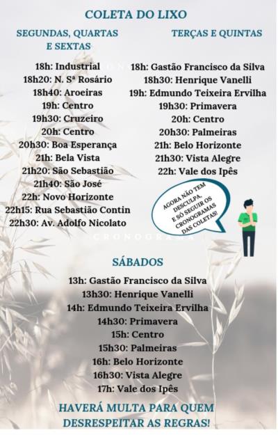 Confira os dias e horários da coleta de lixo durante o feriado de Páscoa