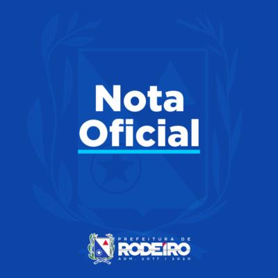Nota oficial da Vigilância Epidemiológica de Rodeiro sobre casos de funcionários de empresa do município testados positivos para Covid-19