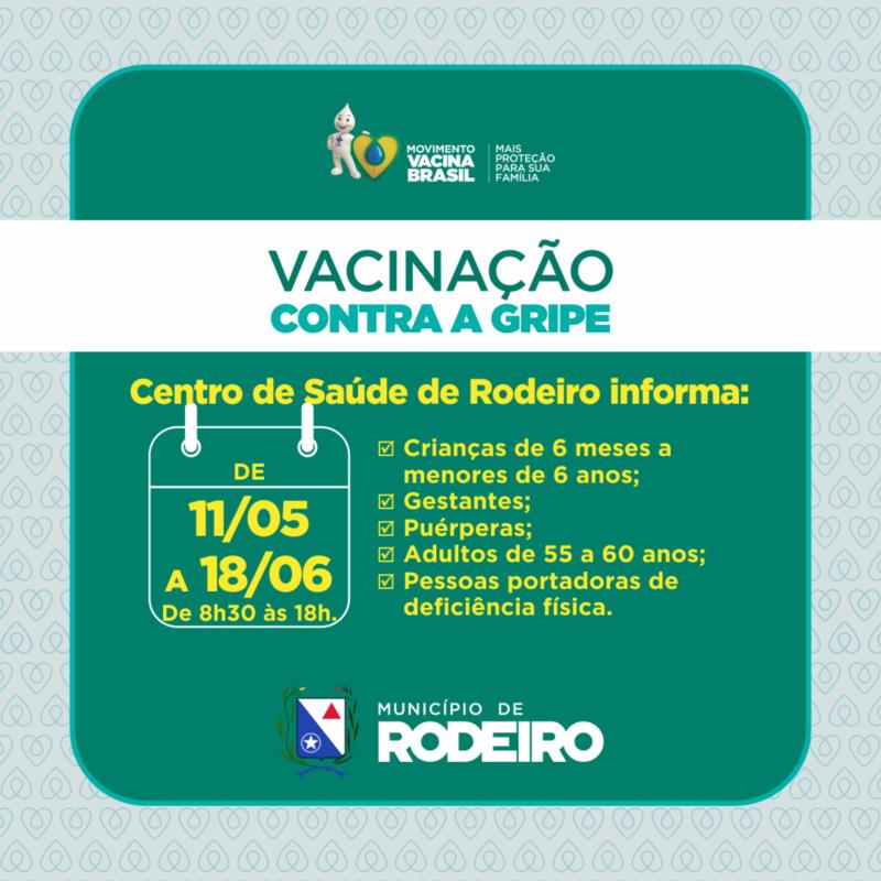 Começa na próxima segunda-feira a terceira etapa da Campanha de Vacinação Contra a Gripe