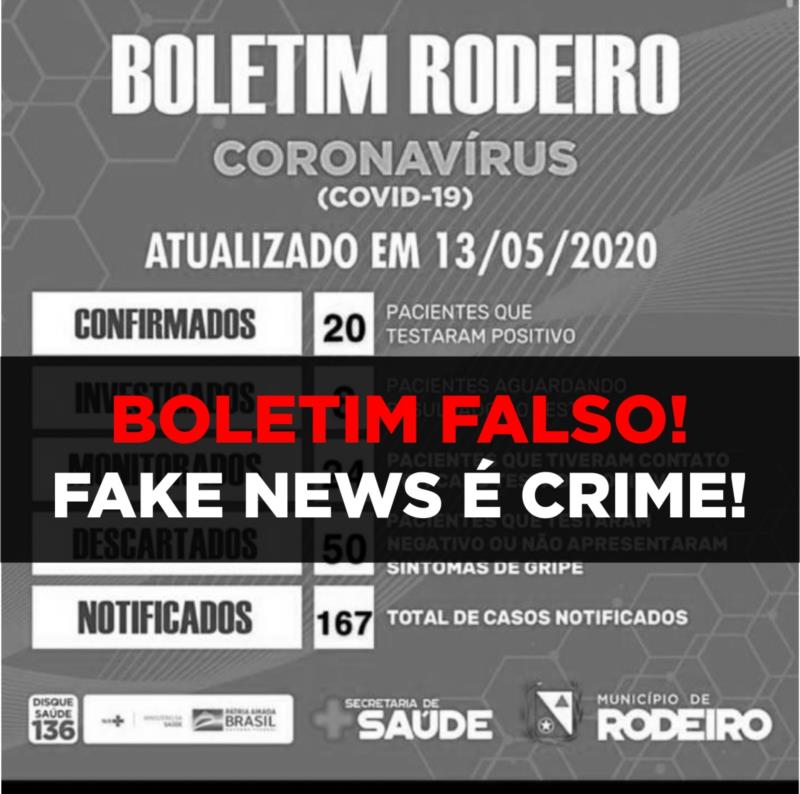 Prefeitura alerta para circulação de boletim falso do município nas redes sociais