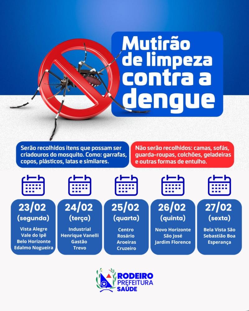 Mutirão de Limpeza Contra a Dengue