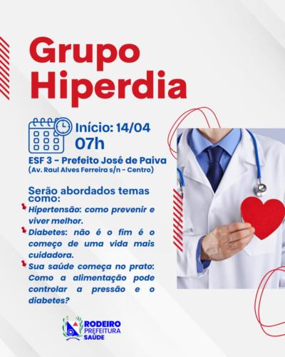 Grupo HIPERDIA ESF 3 – Cuidando da sua saúde