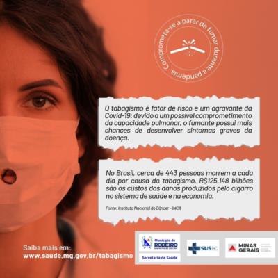 Campanha de combate ao tabagismo.