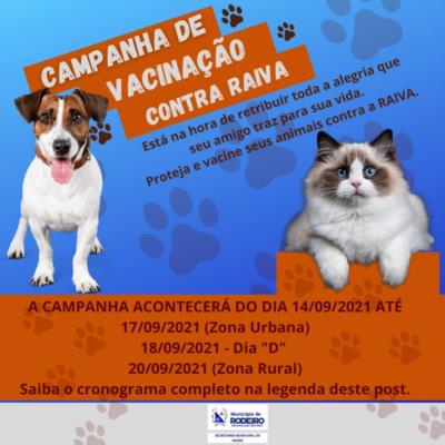 CAMPANHA DE VACINAÇÃO ANTIRRÁBICA.