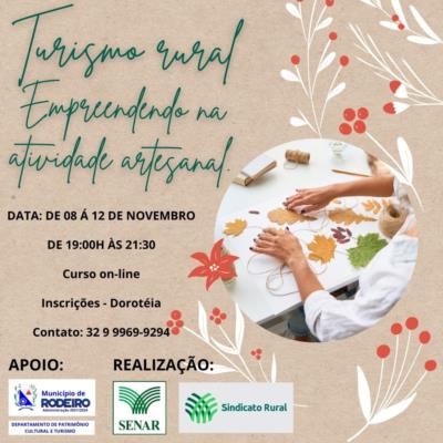 CURSO DE TURISMO RURAL, EMPREENDENDO NA ATIVIDADE ARTESANAL