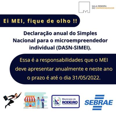 ATENÇÃO MEI: NÃO ESQUEÇA DE FAZER SUA DECLARAÇÃO ANUAL